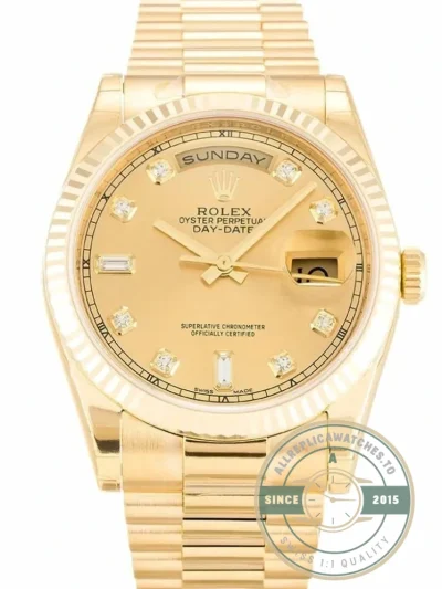 Replica Rolex Day-Date 118238 36mm Gold Dial - Luxury Replica Watch