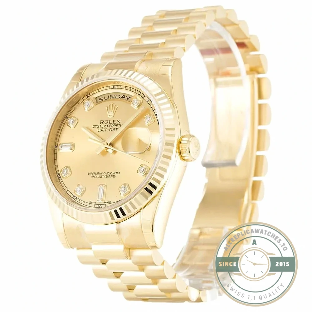 Replica Rolex Day-Date 118238 36mm Gold Dial - Luxury Replica Watch