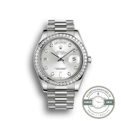 Replica Rolex Day-Date 118346 36mm Silver Dial - Top-Tier Swiss Replica Watch