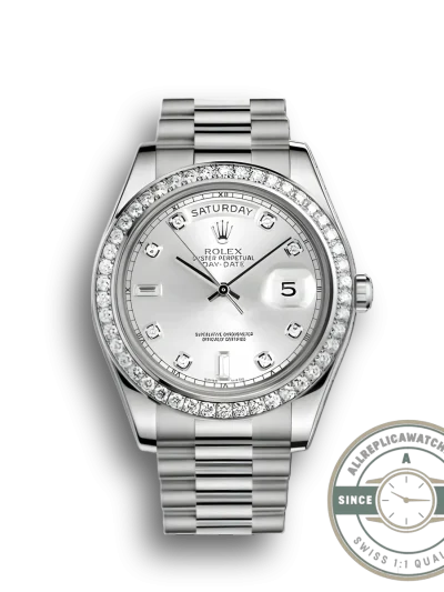 Replica Rolex Day-Date 118346 36mm Silver Dial - Top-Tier Swiss Replica Watch