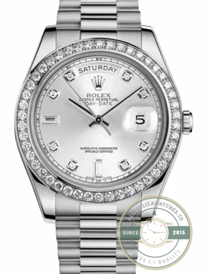 Replica Rolex Day-Date 118346 36mm Silver Dial - Luxury Replica Watch