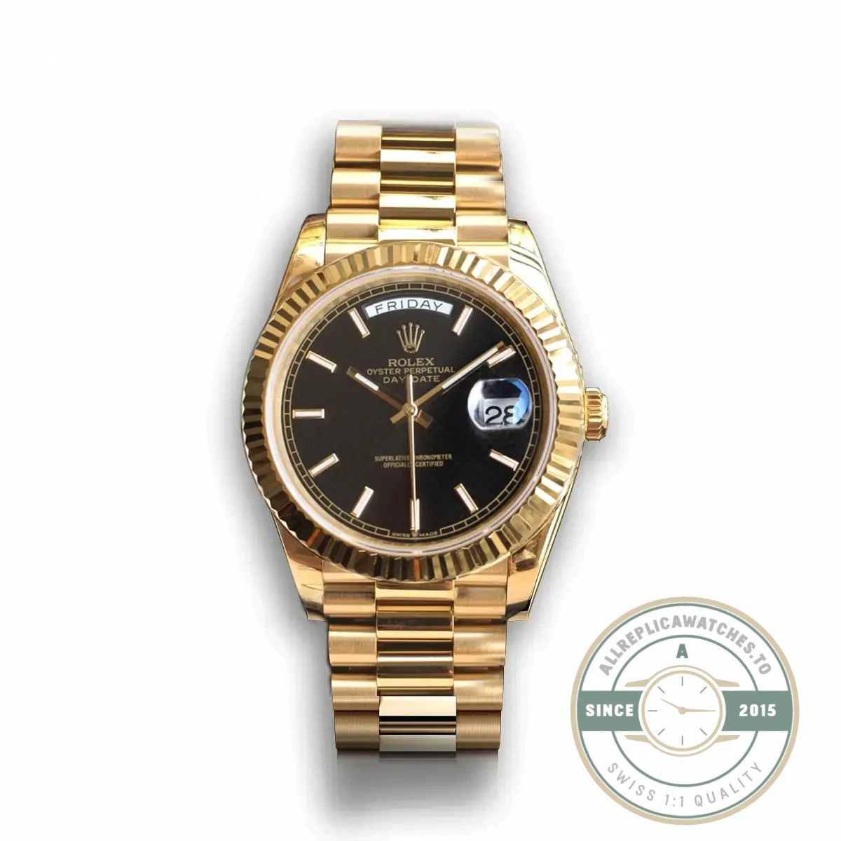 Replica Rolex Day-Date 126331 41mm Black Motif Dial - Luxury Replica Watch