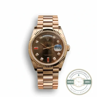 Replica Rolex Day-Date 128238 36mm Chocolate Dial - 1:1 Swiss Replica Watch