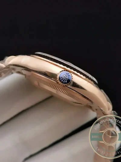 Replica Rolex Day-Date 128238 36mm Chocolate Dial - Swiss Movement Replica Watch