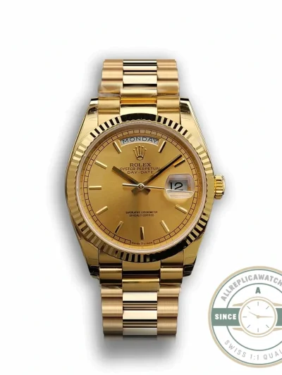 Replica Rolex Day-Date 128238 36mm Gold Dial - Premium Super Clone Watch