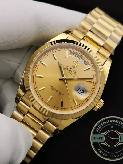 Replica Rolex Day-Date 128238 36mm Gold Dial - Budget Luxury Replica Watch