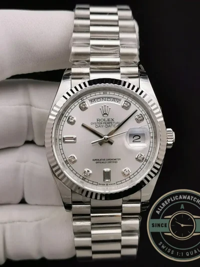 Replica Rolex Day-Date 128238 36mm Mother of Pearl Dial - Affordable Super Clone Watch