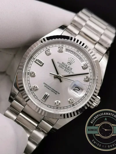 Replica Rolex Day-Date 128238 36mm Mother of Pearl Dial - Affordable Super Clone Watch