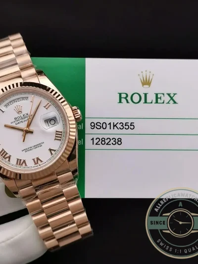 Replica Rolex Day-Date 128238 36mm White Roman Dial - Luxury Replica Watch