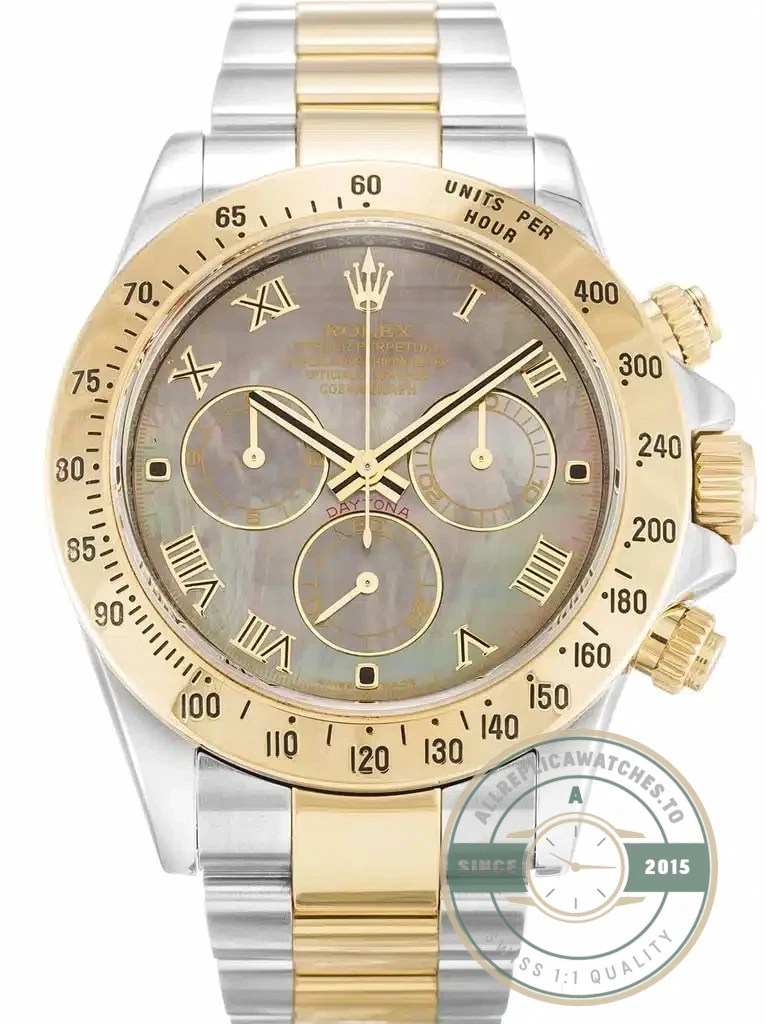 Replica Rolex Daytona 40mm Dial Black Mother of Pearl 116523 - Premium Super Clone Watch