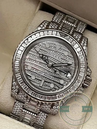 Replica Rolex GMT-Master II 40mm 116769TBR Dial Diamond - Premium Super Clone Watch
