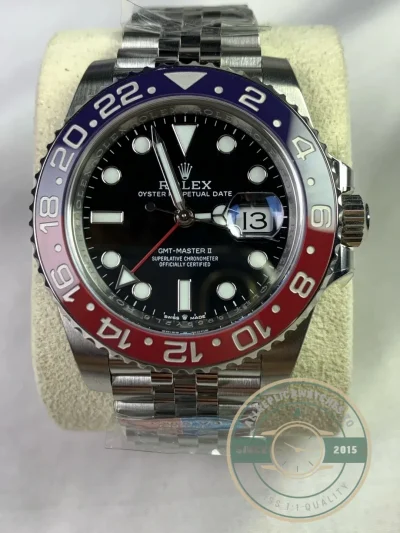 Replica Rolex GMT-Master II 40mm Dial Black 126710BLRO Jubilee "Pepsi" - Affordable Luxury Replica Timepiece