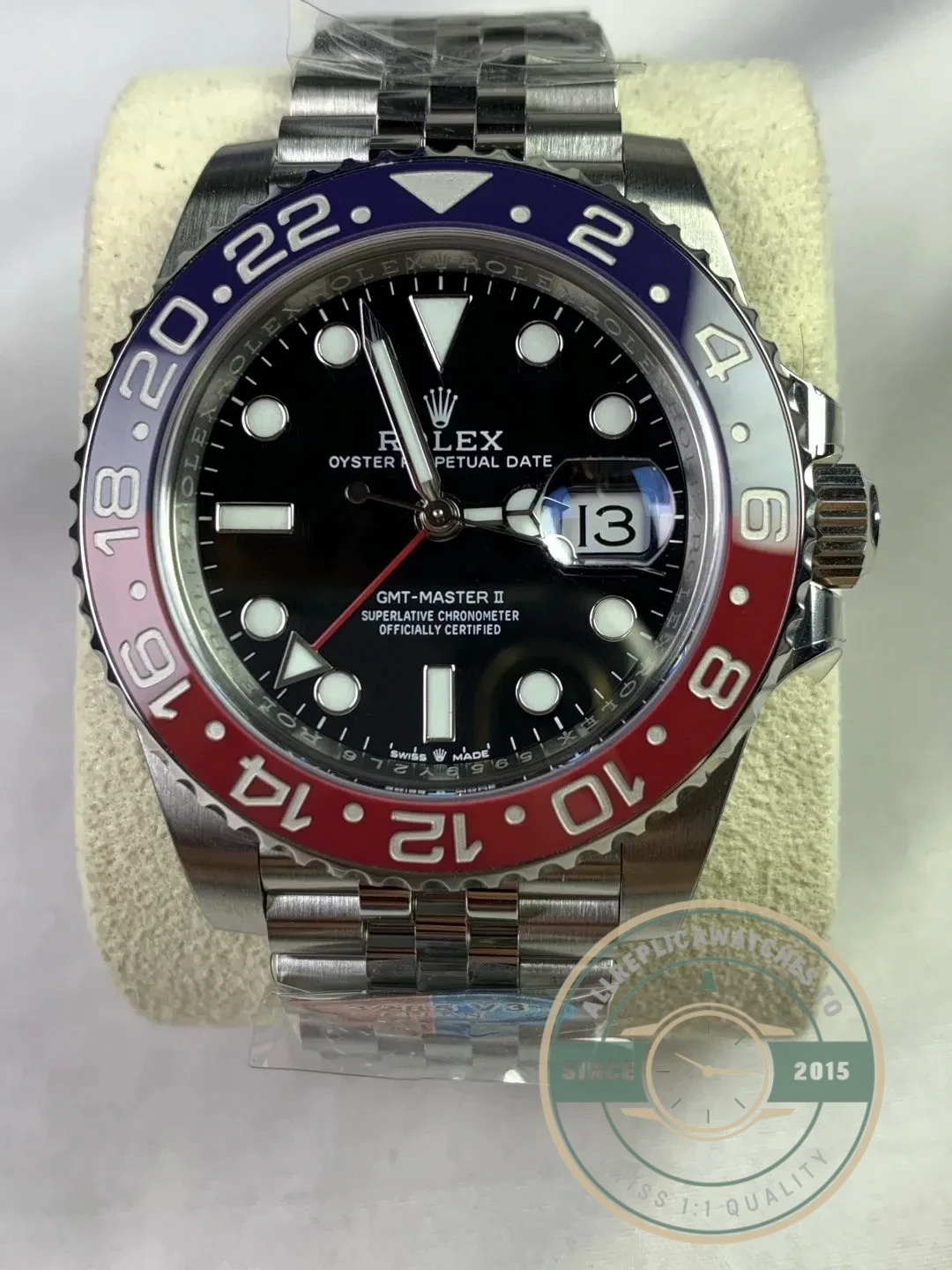 Replica Rolex GMT-Master II 40mm Dial Black 126710BLRO Jubilee "Pepsi" - Affordable Luxury Replica Timepiece