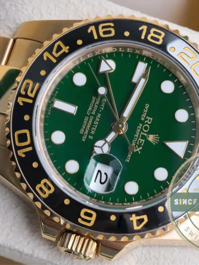 Replica Rolex GMT-Master II 40mm Dial Green 116718GSO - Affordable Luxury Replica Timepiece