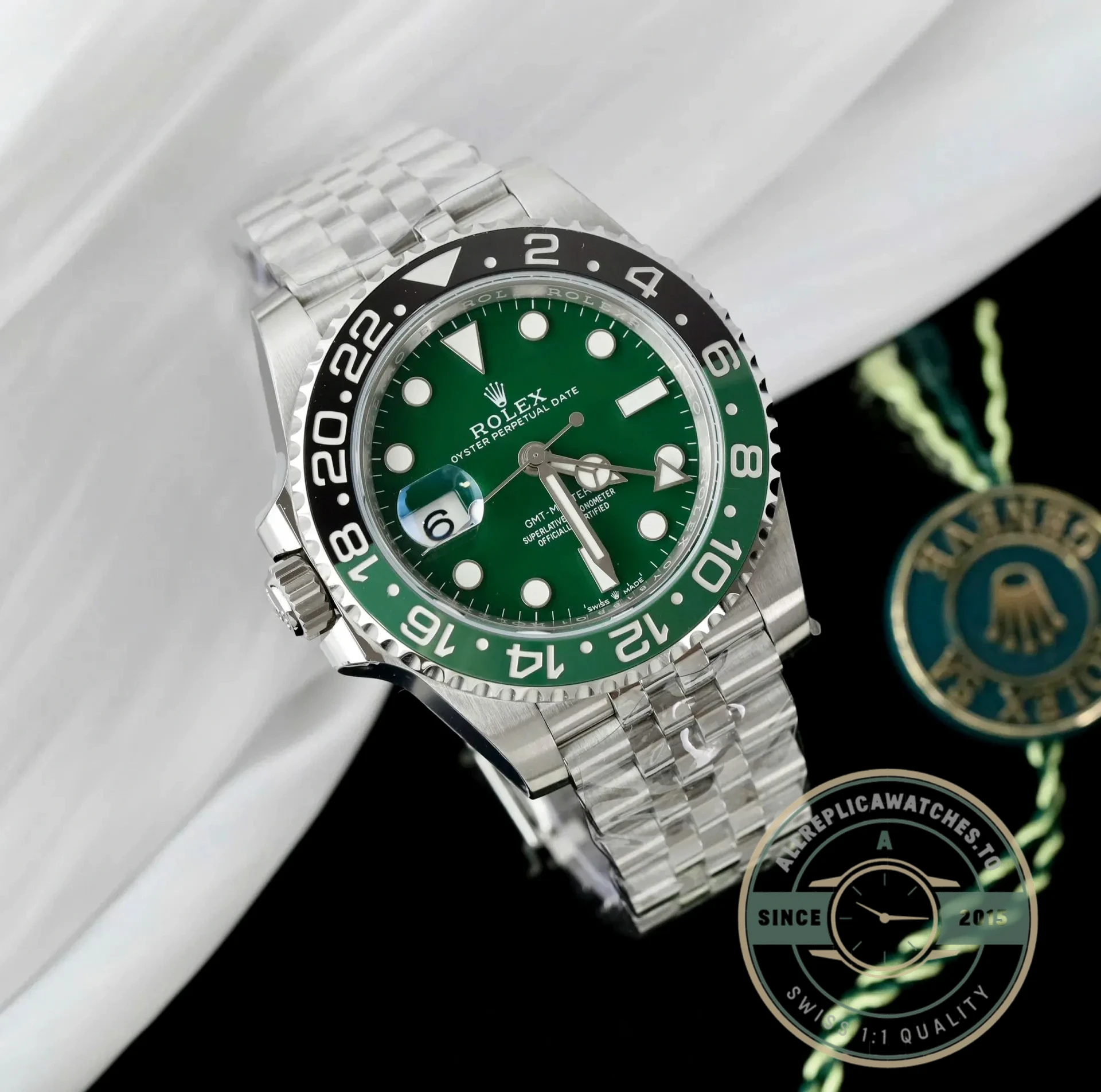 Replica Rolex GMT-Master II Jubilee “Absinthe” 40mm 126729VTNR - High-Grade Replica Watch