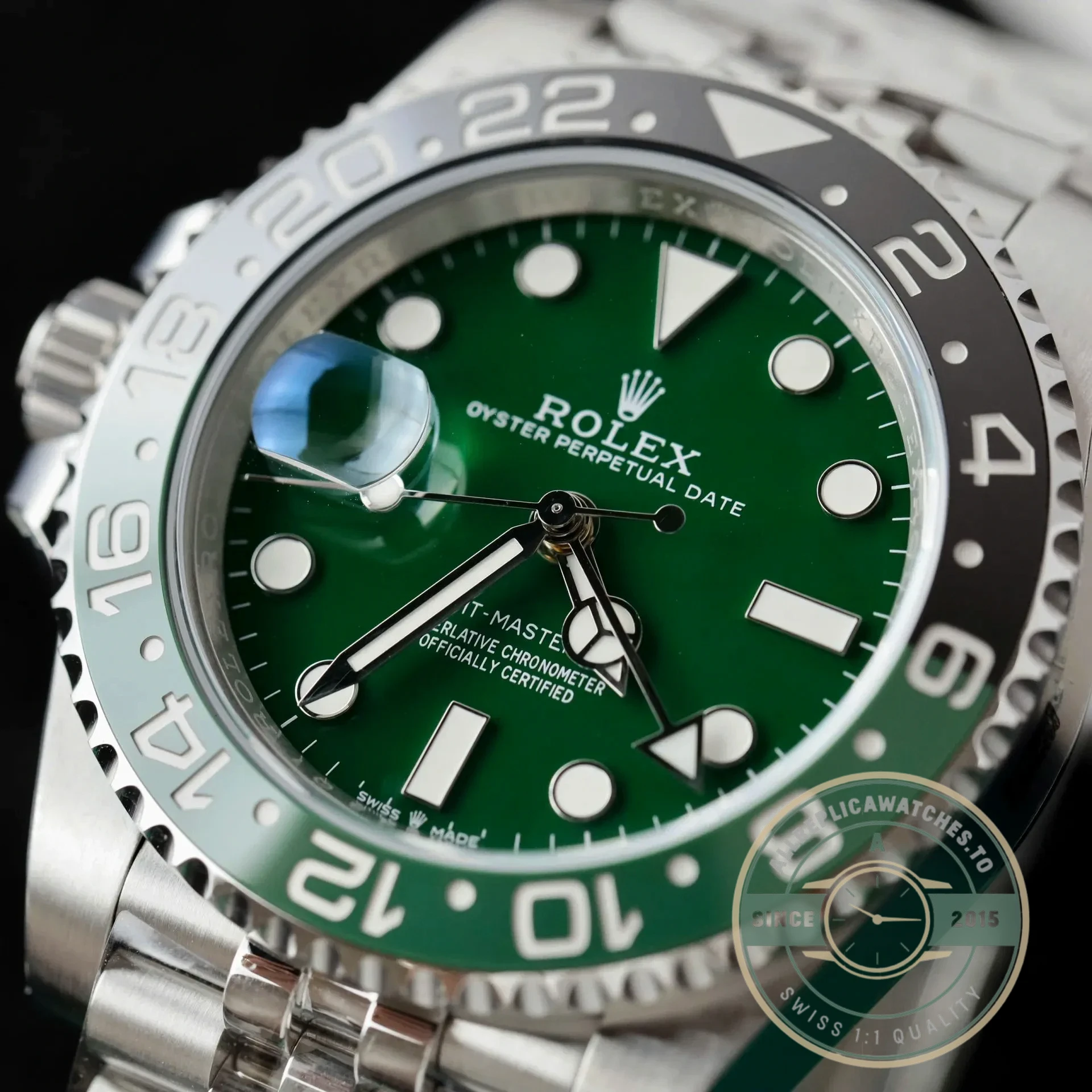 Replica Rolex GMT-Master II Jubilee “Absinthe” 40mm 126729VTNR - Best Quality Replica Watch