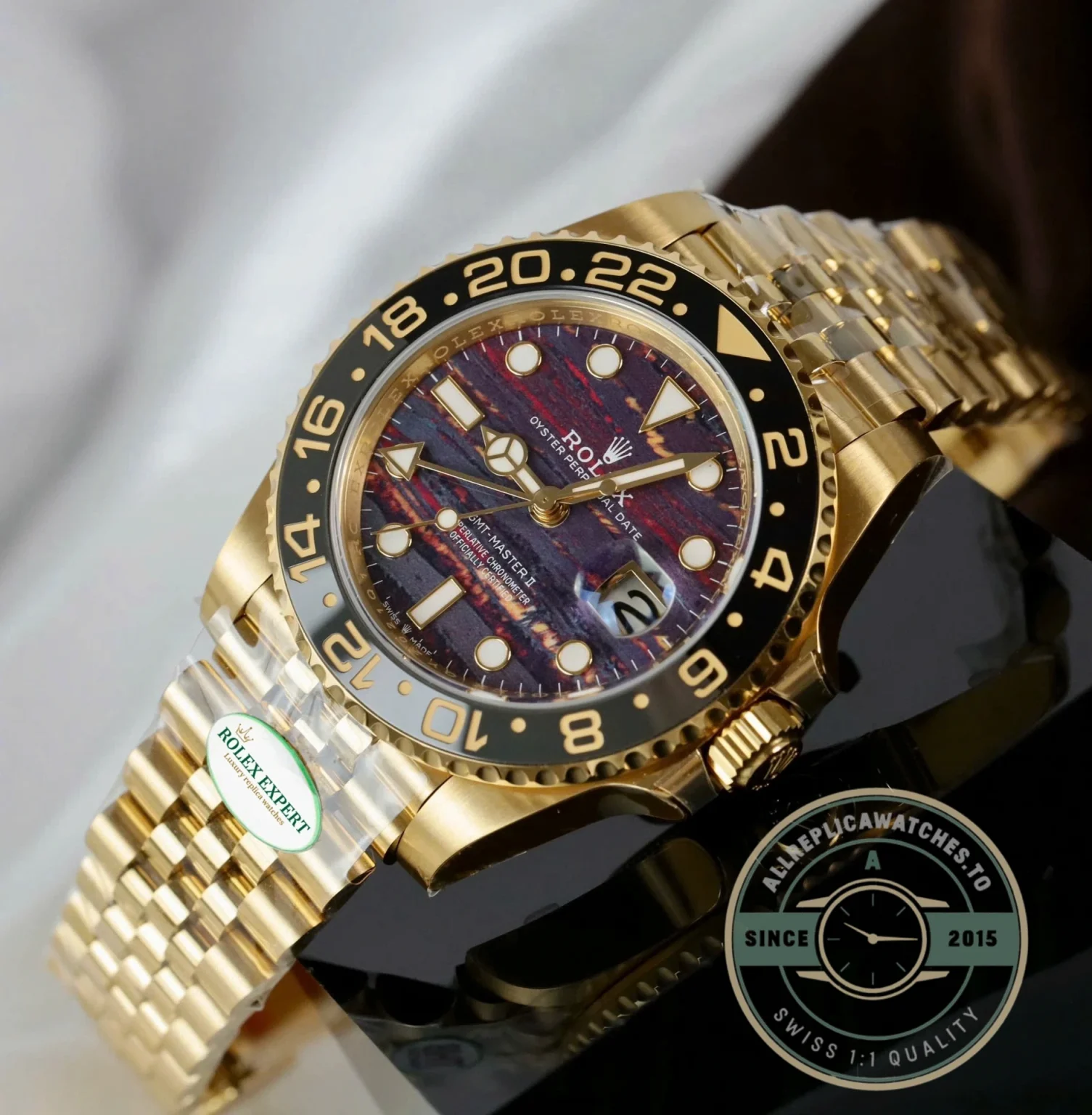 Replica Rolex GMT-Master II Tiger Iron Dial 40mm 126718GRNR - 1:1 Swiss Replica Watch