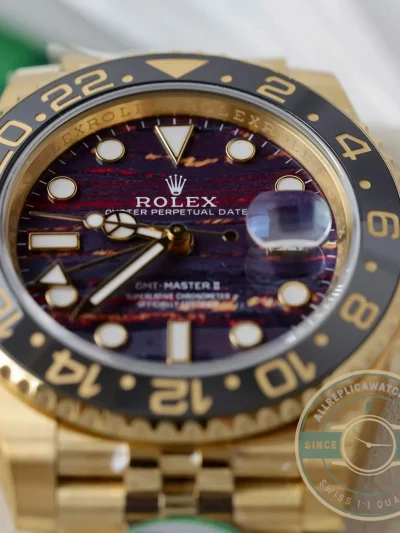 Replica Rolex GMT-Master II Tiger Iron Dial 40mm 126718GRNR - Affordable Luxury Replica Timepiece