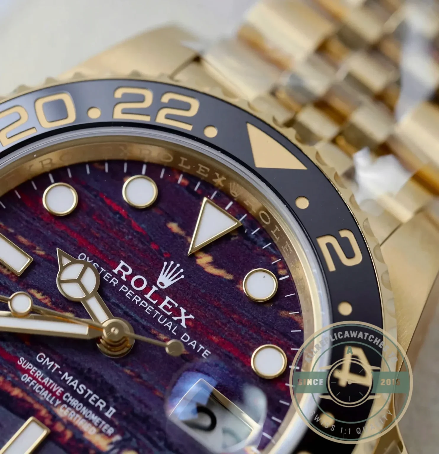 Replica Rolex GMT-Master II Tiger Iron Dial 40mm 126718GRNR - Affordable Super Clone Watch