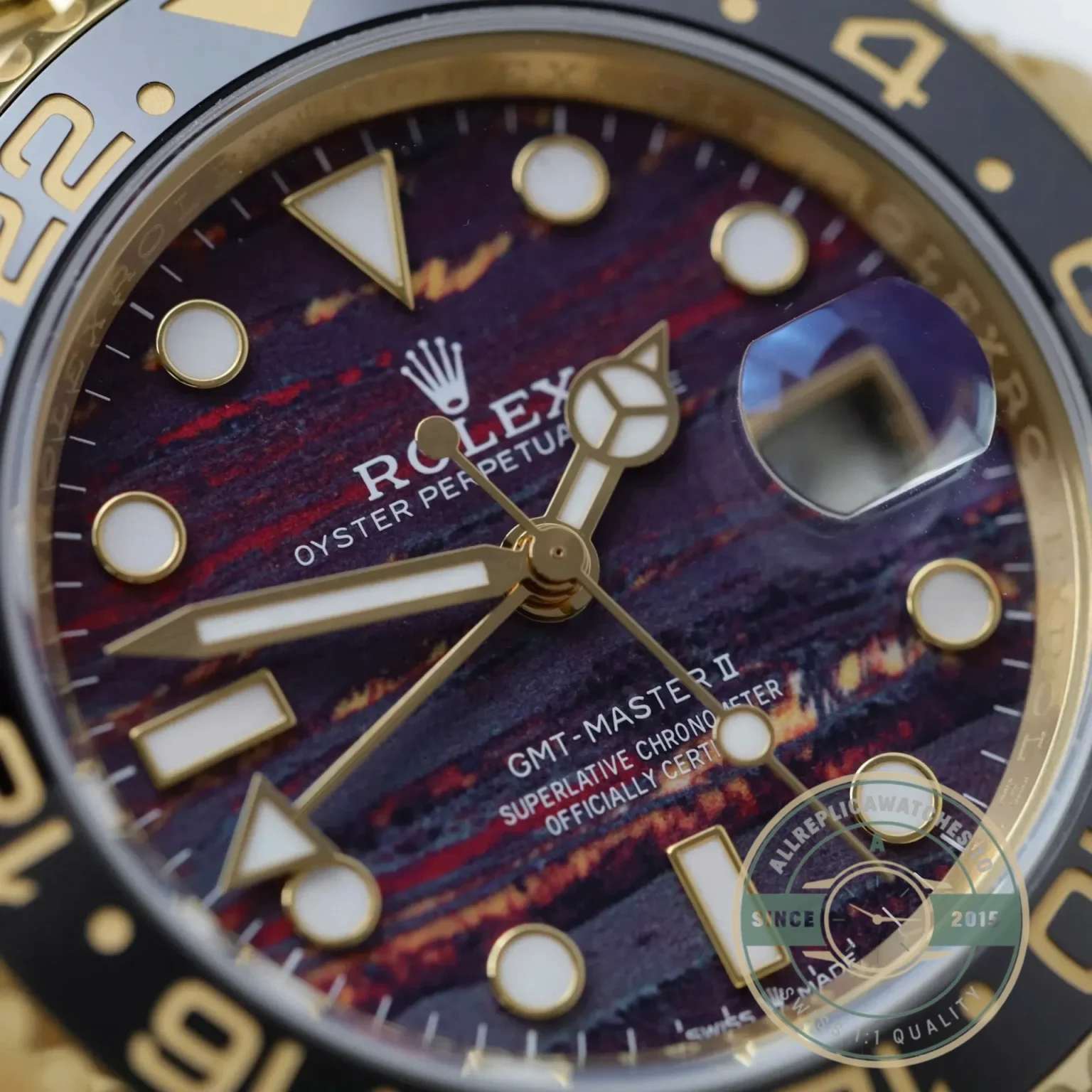 Replica Rolex GMT-Master II Tiger Iron Dial 40mm 126718GRNR - Best Quality Replica Watch