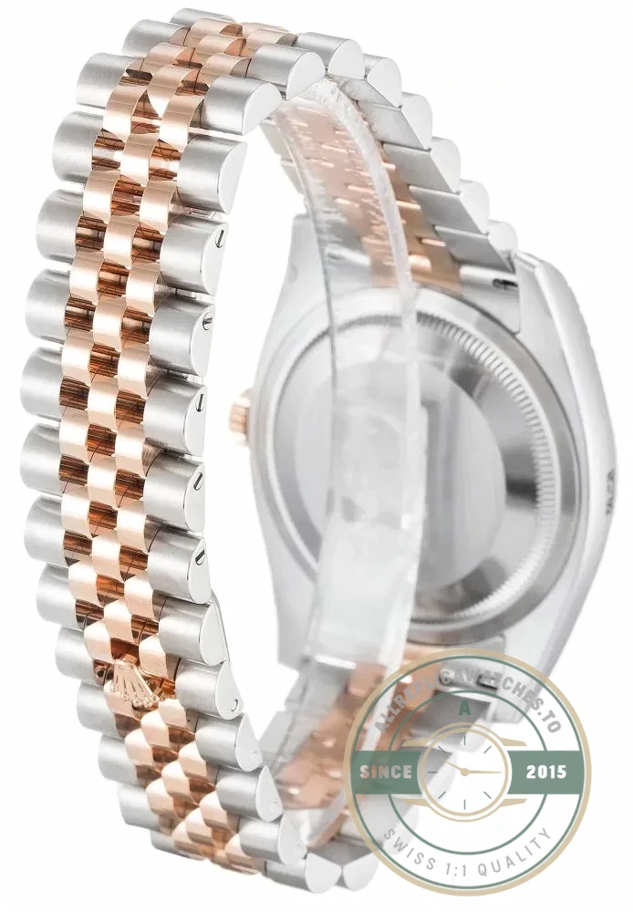 Replica Rolex Lady-Datejust 179171 36mm Rose Gold Black Dial - 1:1 Swiss Replica Watch