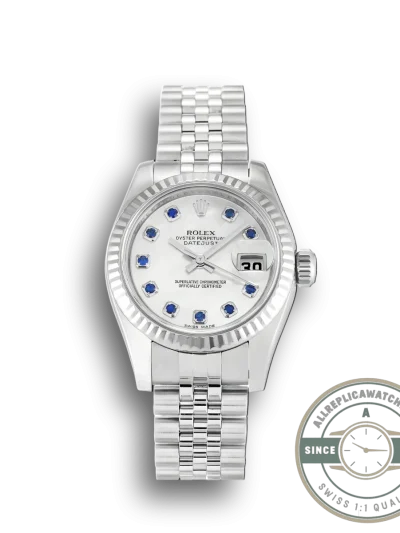 Replica Rolex Lady-Datejust 179174 26mm White Mother of Pearl Dial - Top-Tier Swiss Replica Watch