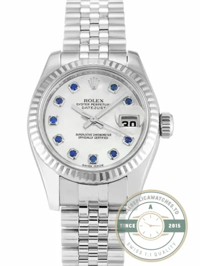 Replica Rolex Lady-Datejust 179174 26mm White Mother of Pearl Dial - Premium Super Clone Watch