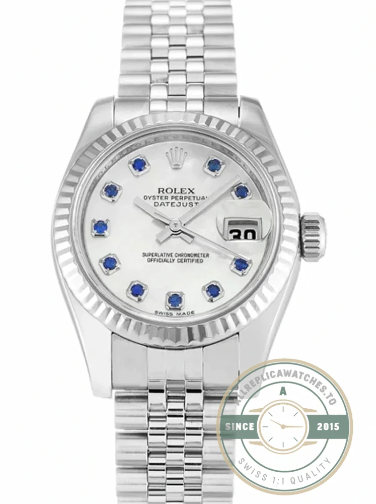 Replica Rolex Lady-Datejust 179174 26mm White Mother of Pearl Dial - Premium Super Clone Watch