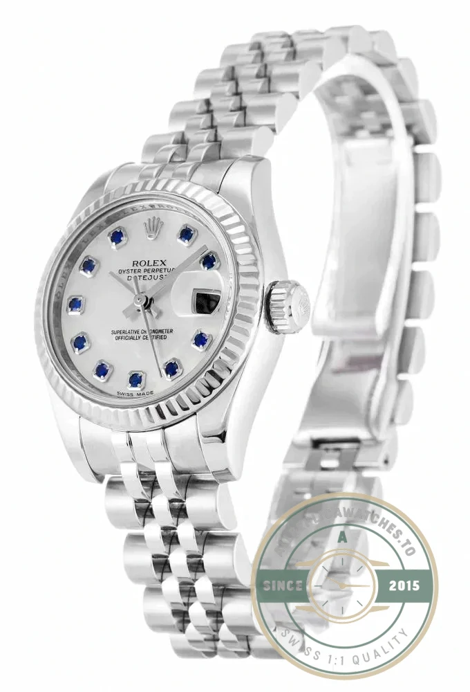 Replica Rolex Lady-Datejust 179174 26mm White Mother of Pearl Dial - Luxury Replica Watch
