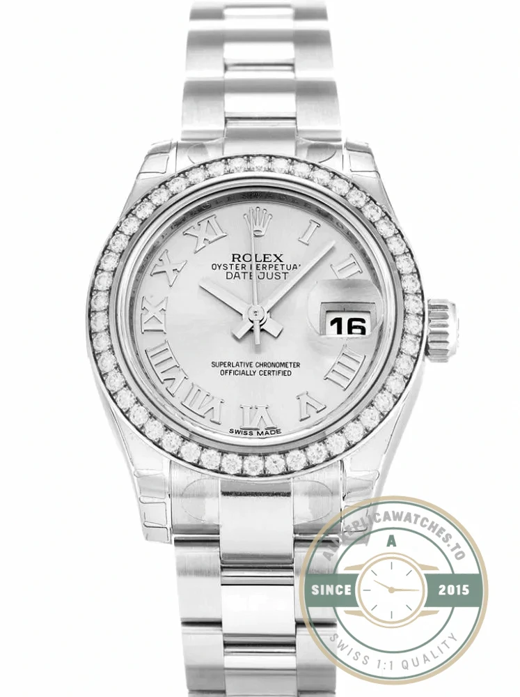 Replica Rolex Lady-Datejust 179384 26mm Silver Dial - Premium Super Clone Watch