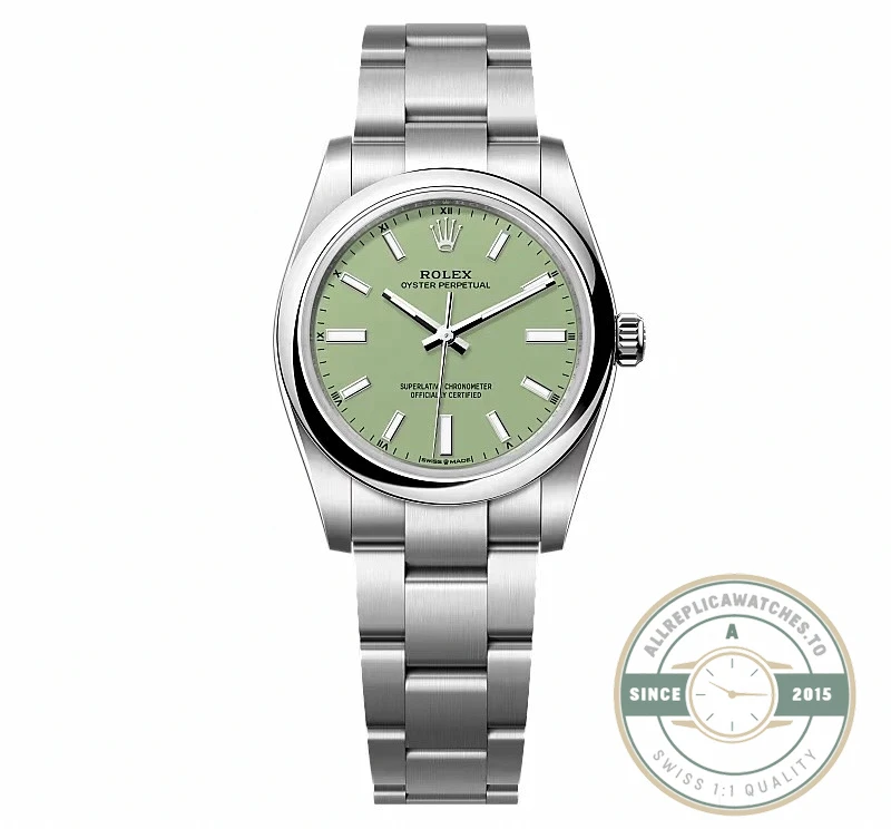 Replica Rolex Oyster Perpetual 277200 Pistachio Dial - Budget Luxury Replica Watch