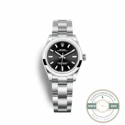 Replica Rolex Oyster Perpetual Lady 31mm Dial Black 277200 - High-Grade Replica Watch