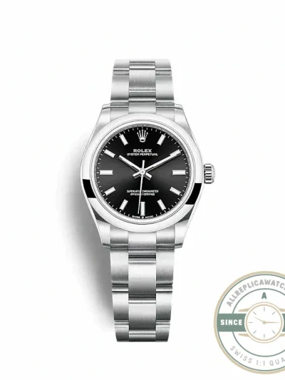 Replica Rolex Oyster Perpetual Lady 31mm Dial Black 277200 - High-Grade Replica Watch