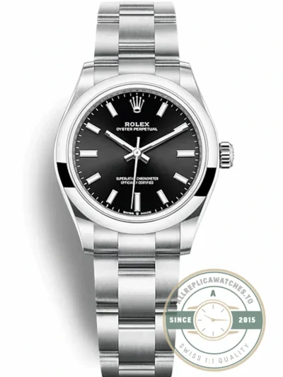 Replica Rolex Oyster Perpetual Lady 31mm Dial Black 277200 - Swiss-Made Clone Watch