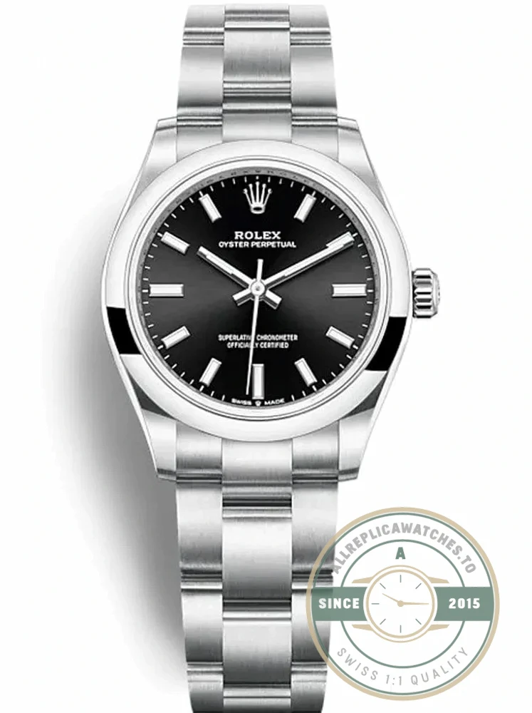 Replica Rolex Oyster Perpetual Lady 31mm Dial Black 277200 - Swiss-Made Clone Watch