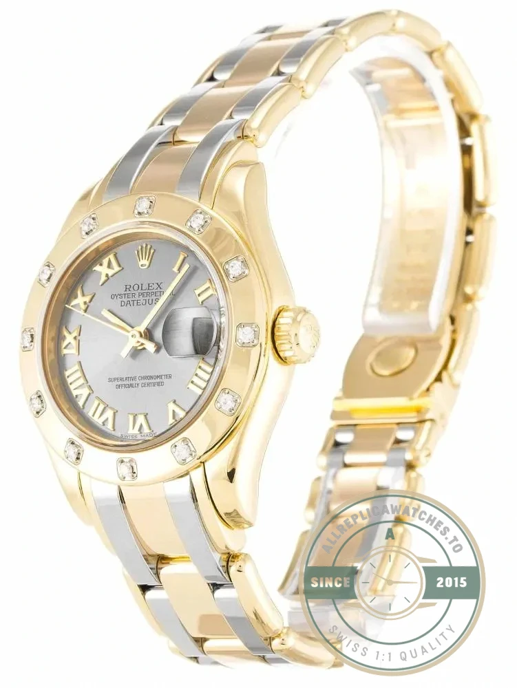 Replica Rolex Pearlmaster 28mm Dial Rhodium 80318 - Top-Tier Swiss Replica Watch