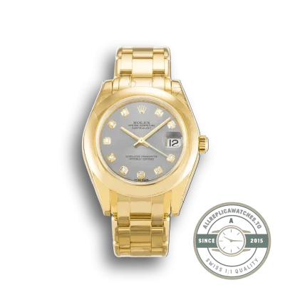Replica Rolex Pearlmaster 31mm Dial Silver 81208 - Swiss Movement Replica Watch