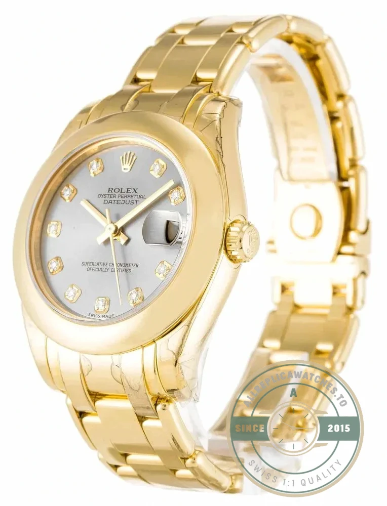 Replica Rolex Pearlmaster 31mm Dial Silver 81208 - Affordable Super Clone Watch