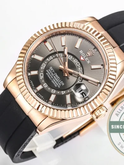 Replica Rolex Sky-Dweller 326235 42mm Black Dial - Budget Luxury Replica Watch