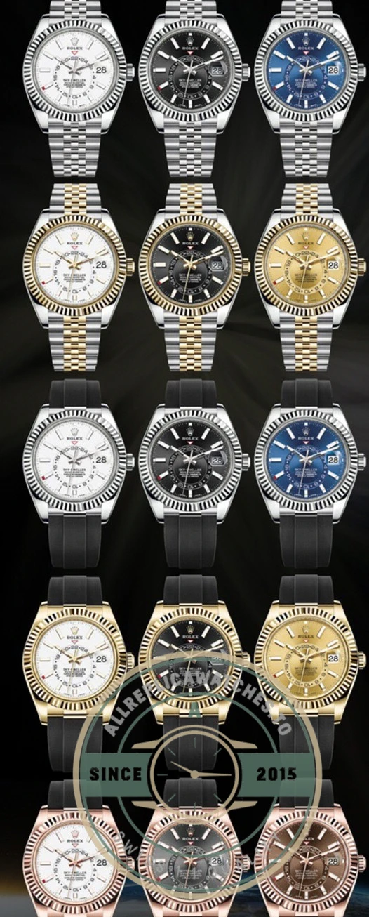 Replica Rolex Sky-Dweller 326235 42mm Black Dial - 1:1 Swiss Replica Watch