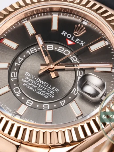 Replica Rolex Sky-Dweller 326235 42mm Black Dial - Factory Super Clone Watch