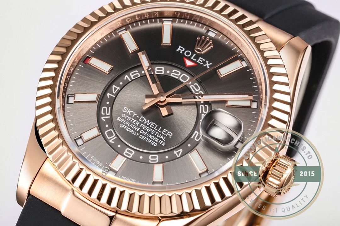 Replica Rolex Sky-Dweller 326235 42mm Black Dial - Factory Super Clone Watch