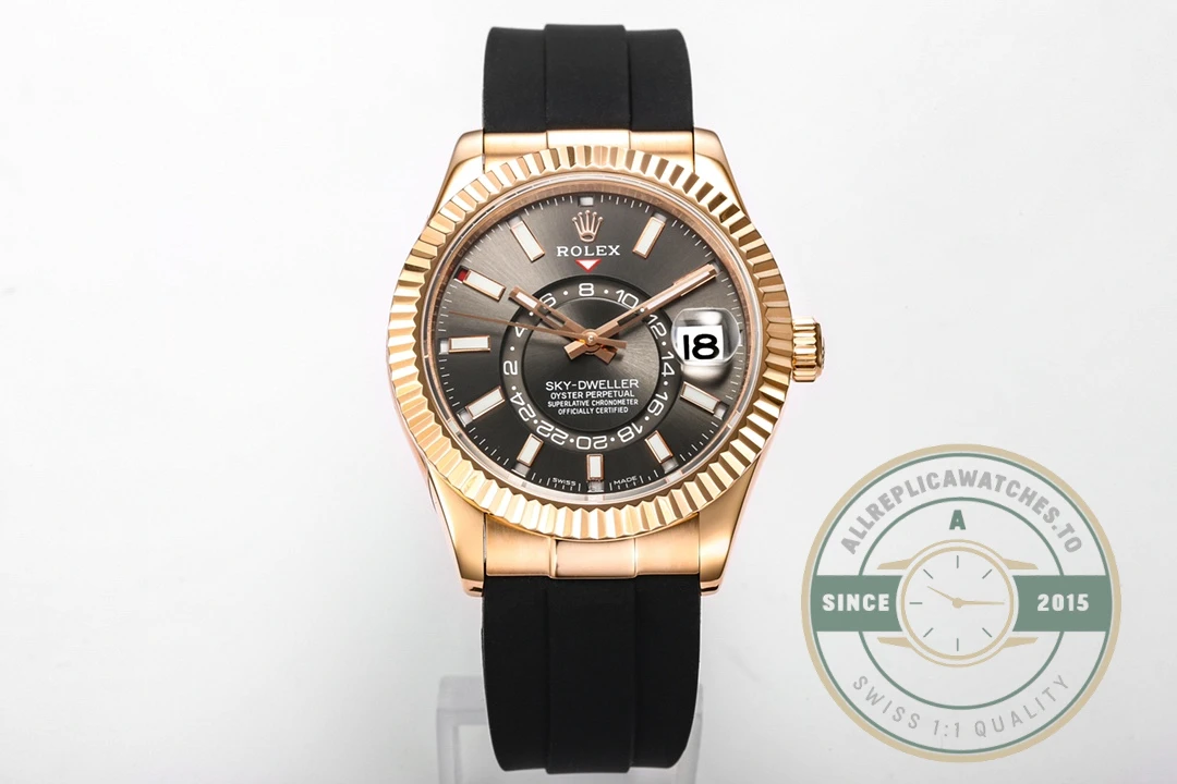 Replica Rolex Sky-Dweller 326235 42mm Black Dial - Swiss-Made Clone Watch
