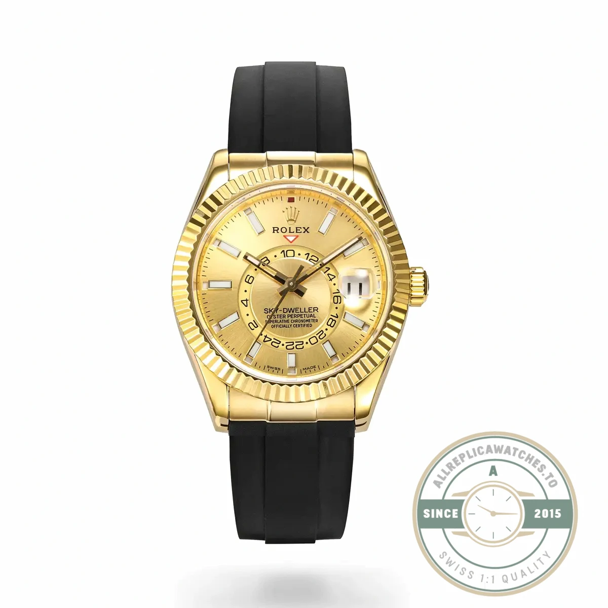 Replica Rolex Sky-Dweller 326238 42mm Champagne Dial - Luxury Replica Watch