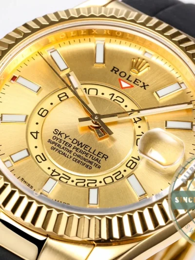 Replica Rolex Sky-Dweller 326238 42mm Champagne Dial - Affordable Super Clone Watch