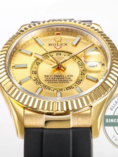 Replica Rolex Sky-Dweller 326238 42mm Champagne Dial - Swiss Movement Replica Watch