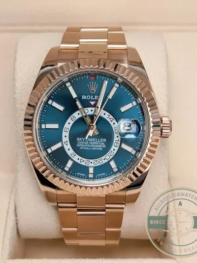 Replica Rolex Sky-Dweller 326935 42mm Blue-Green Dial - Budget Luxury Replica Watch
