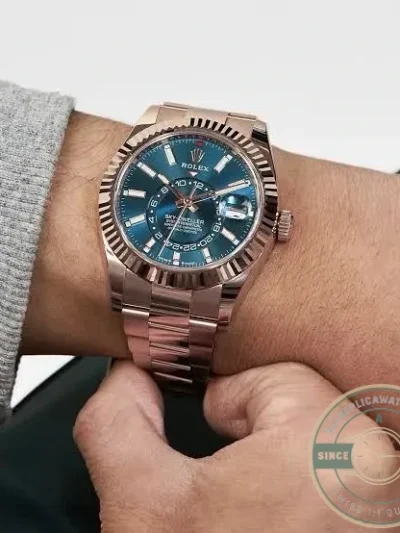 Replica Rolex Sky-Dweller 326935 42mm Blue-Green Dial - Premium Super Clone Watch