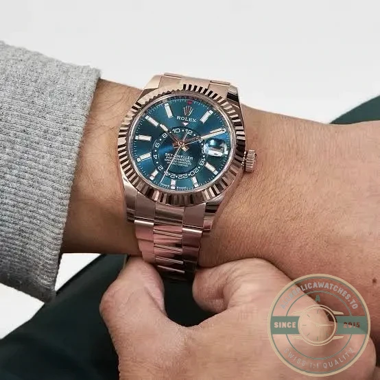 Replica Rolex Sky-Dweller 326935 42mm Blue-Green Dial - Premium Super Clone Watch