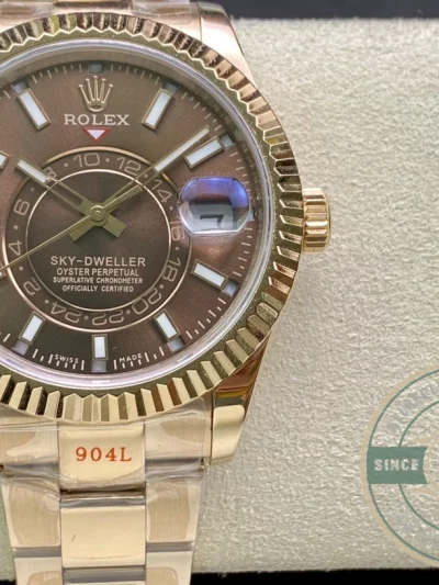 Replica Rolex Sky-Dweller 326935 42mm Chocolate Dial - Best Quality Replica Watch